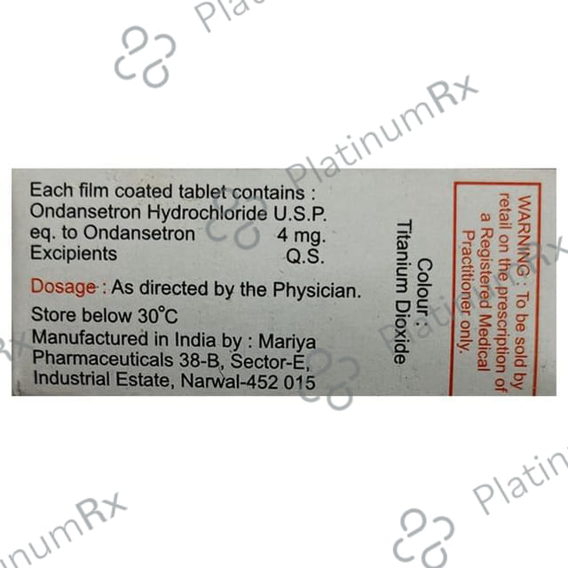 Ondot 4mg Tablet 10s