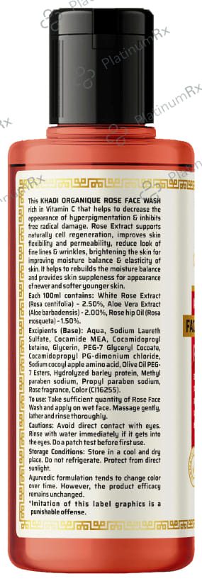 Khadi Organique Khadi Face Wash Rose