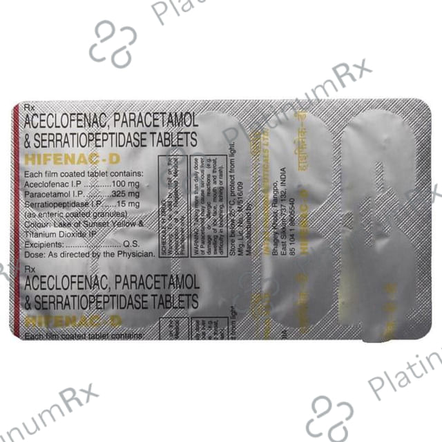 Hifenac D 100/325/15mg Tablet 10s
