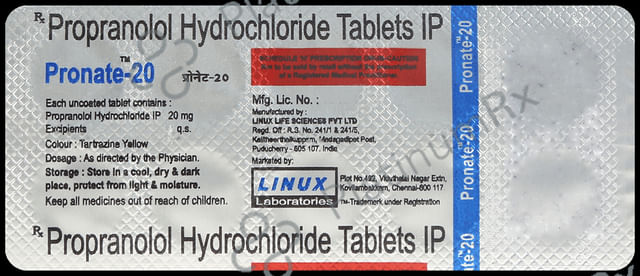 Pronate 20mg Tablet 10s