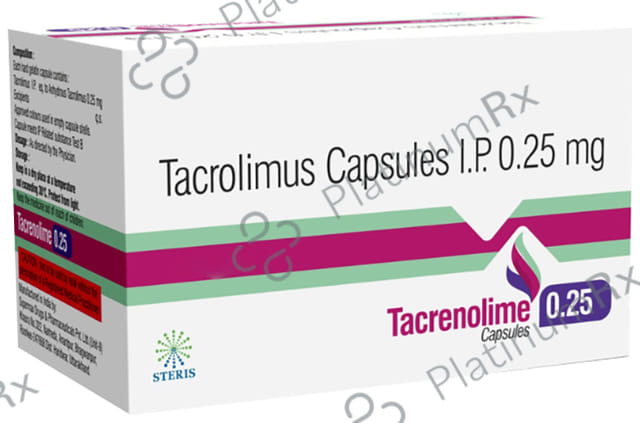 Tacrenolime 0.25mg Capsule 10s