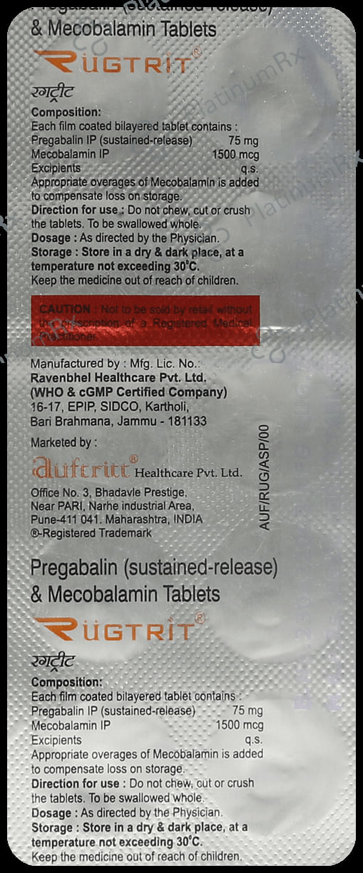 Rugtrit 1500mcg/75mg Tablet 10s