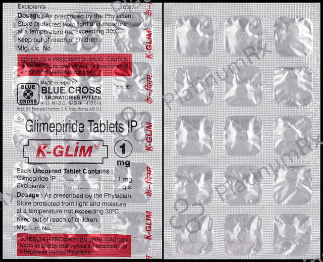 K Glim 1mg Tablet 15s