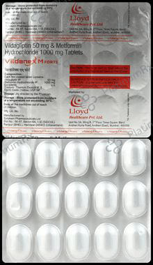 Vildanex M Forte 1000/50mg Tablet 15s