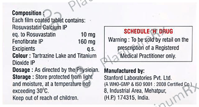 Roslaren F 10/160mg Tablet 10s