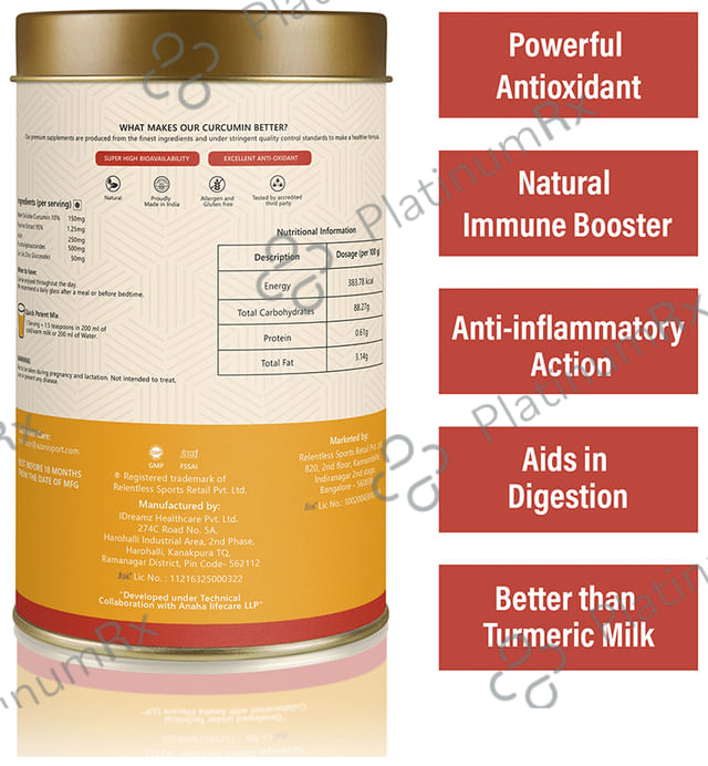 Azani Active Nutrition Ultra High Absorption Curcumin Beverage Mix (100gm Each) Butterscotch 2 jar
