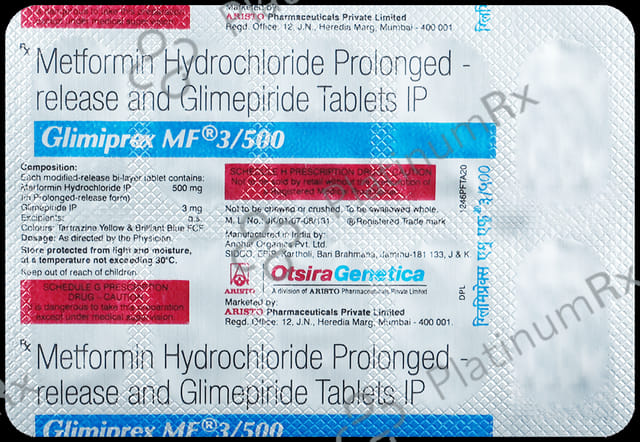 Glimiprex MF 3mg/500mg Tablet PR 10s