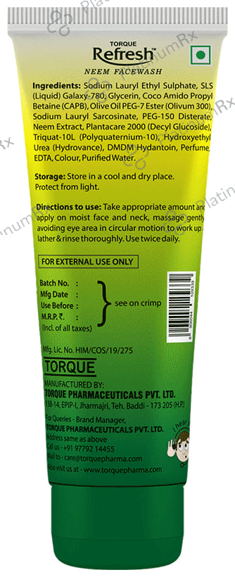 Refresh Neem Face Wash (50ml Each) 2 Tubes