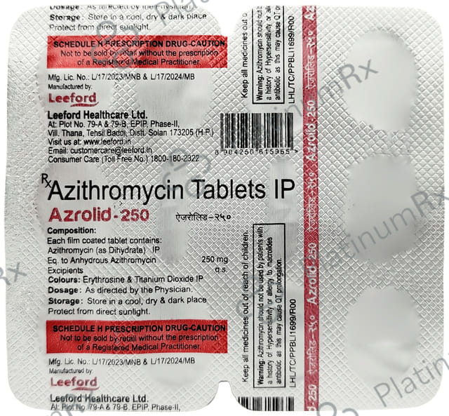 Azrolid 250mg Tablet 10ml