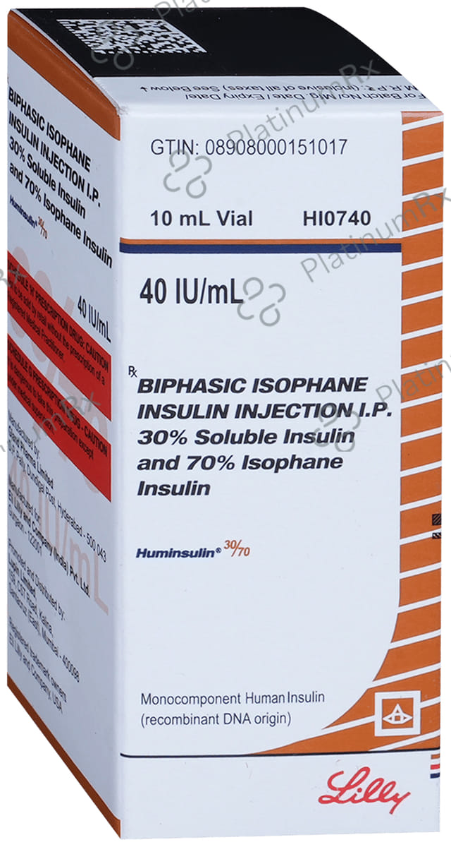 Huminsulin 30/70 (40 IU/ml) (1*10ml Vial)