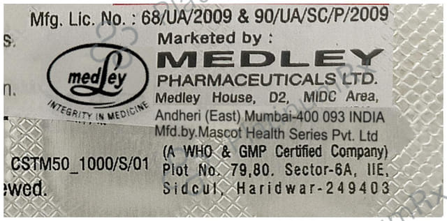 Corsita M 50mg/1000mg Tablet SR