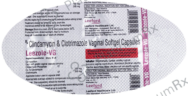 Leezole VG 100/200mg Vaginal Suppository 3s