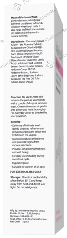 Maxisoft Intimate Wash pH 4.5