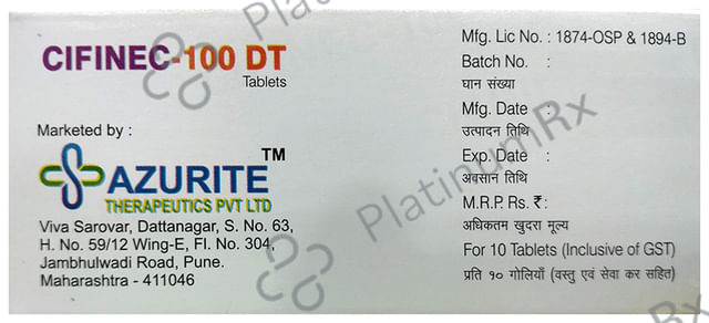 Cifinec 100 DT Tablet 10s