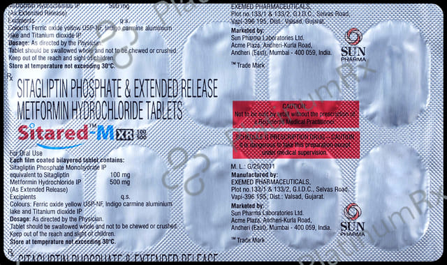 Sitared M XR 100/500mg Tablet 10s