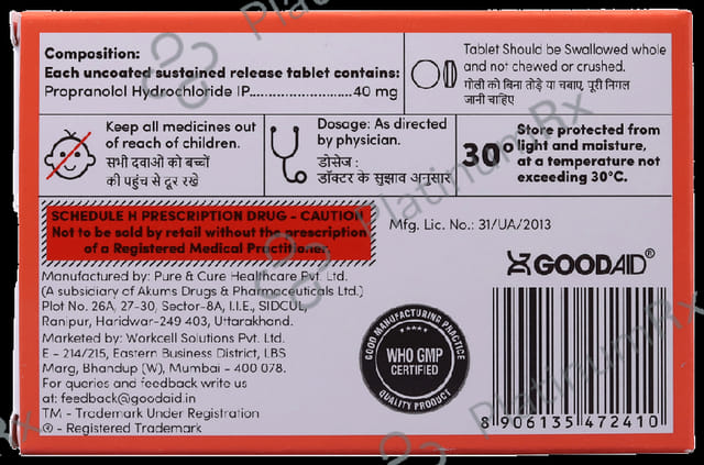 Goodbloc LA 40mg Tablet SR 15s