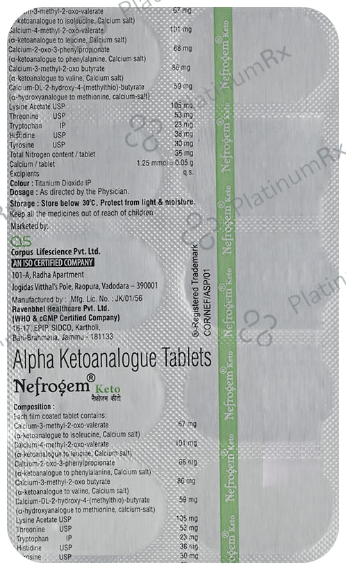 Nefrogem Keto Tablet 10s