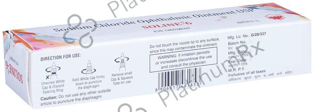 Soline 6% Eye Ointment 3gm