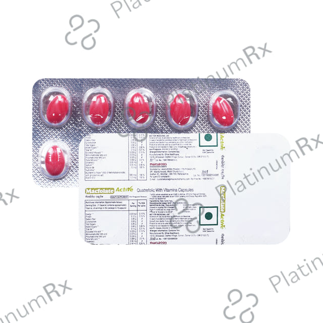 Macfolate Active 1500mcg/0.5mg/1000mcg Capsule 10s