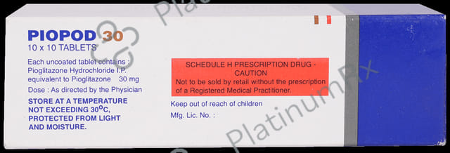 Piopod 30mg Tablet 10s