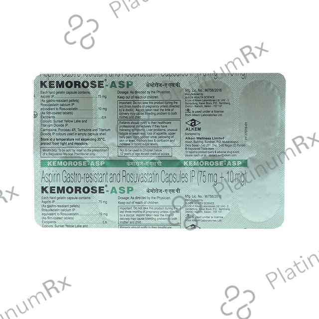 Kemorose ASP 10/75mg Capsule 10s