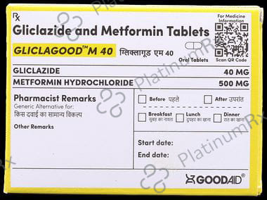 Gliclagood M 40/500mg Tablet 10s