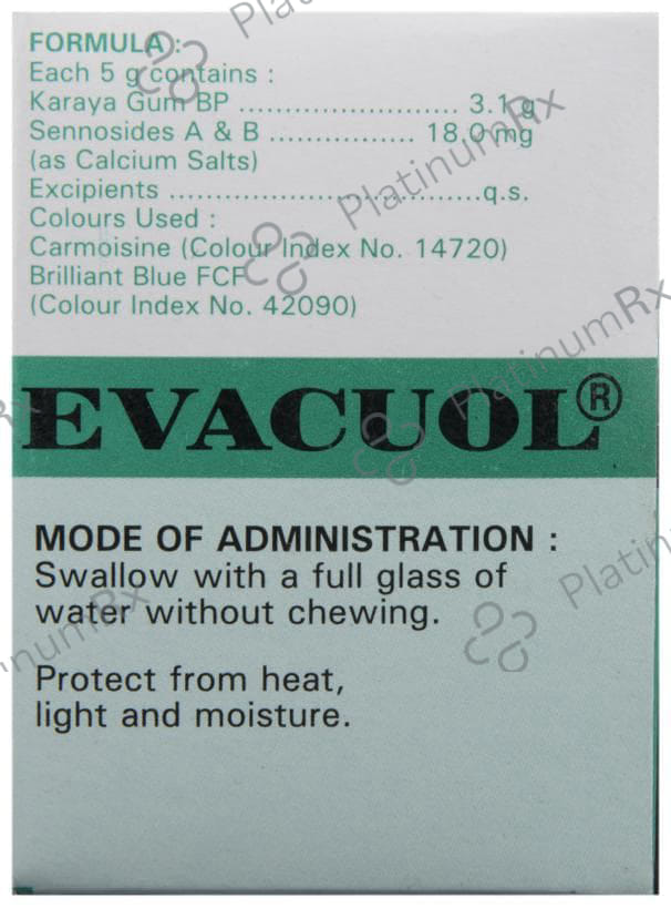 Evacuol 3.1/18mg Granules 75gm