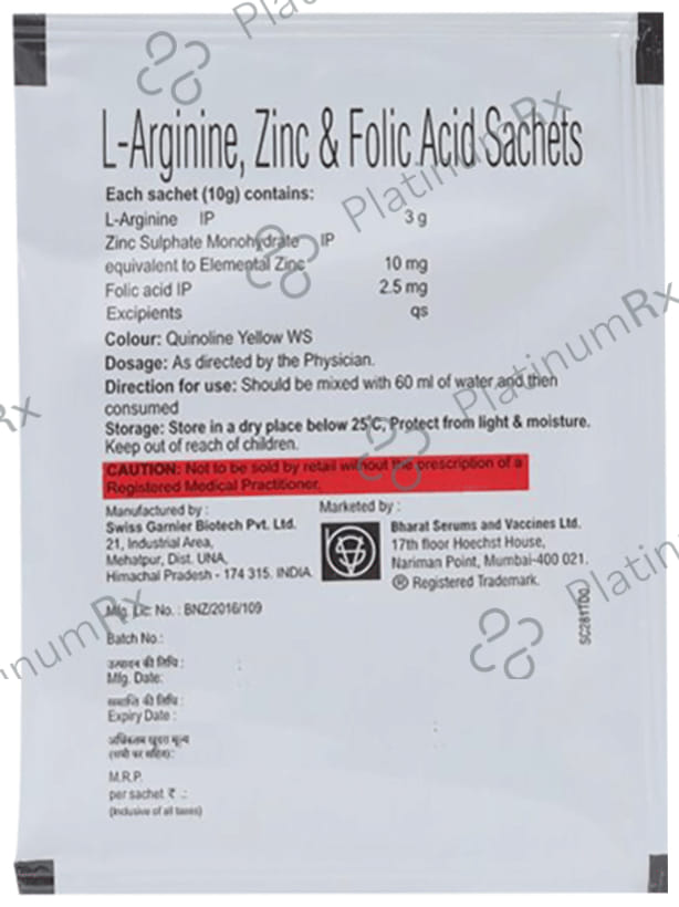 Zilargyn Orange Flavour Sachet 10gm