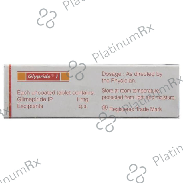 Glypride 1mg Tablet 10s