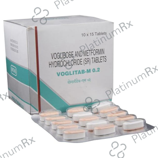Voglitab M 0.2 500/0.2mg Tablet SR 15s