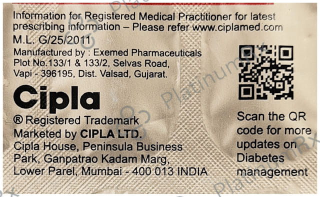 Sitacip M 100/1000mg Tablet PR 10s