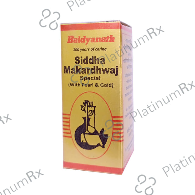 Baidyanath (Nagpur) Siddha Makardhwaj Special (with Pearl & Gold) 10 tablets