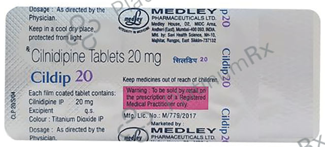 Cildip 20mg Tablet 10s