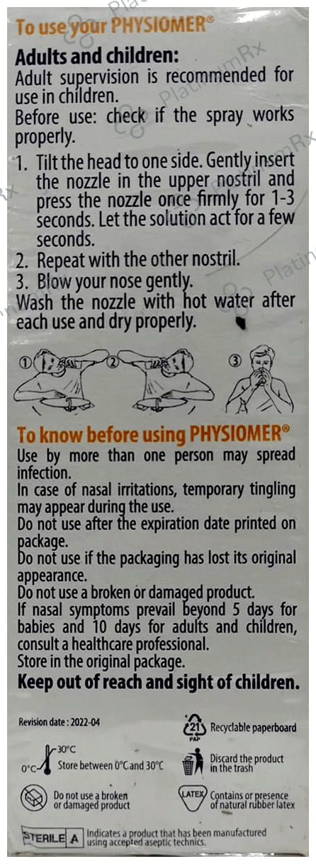 Physiomer Hypertonic Nasal Spray 135ml
