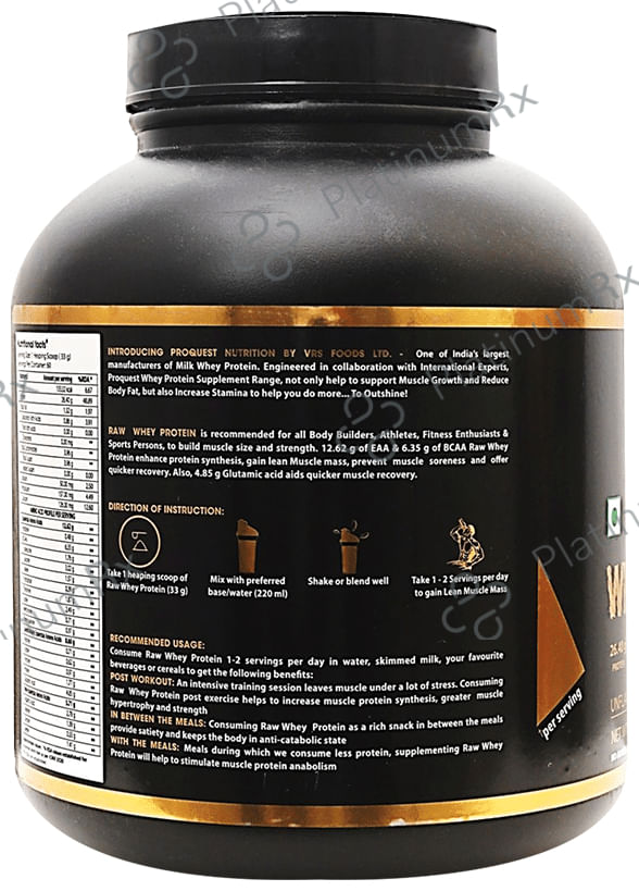 Pro Quest Raw Whey Protein Powder Unflavored 2 kg