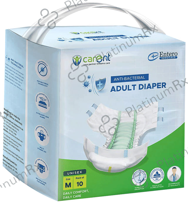 Carent Anti Bacterial Adult Diaper Medium 10s