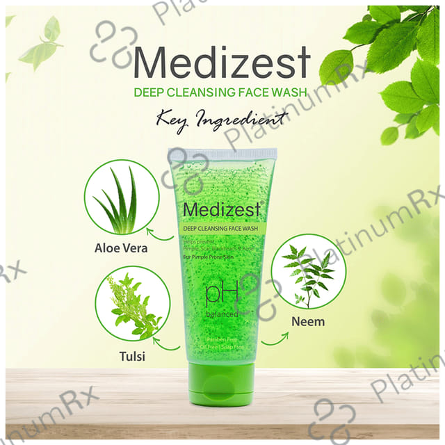Medizest Deep Cleansing Face Wash (100ml Each) 2 Tube