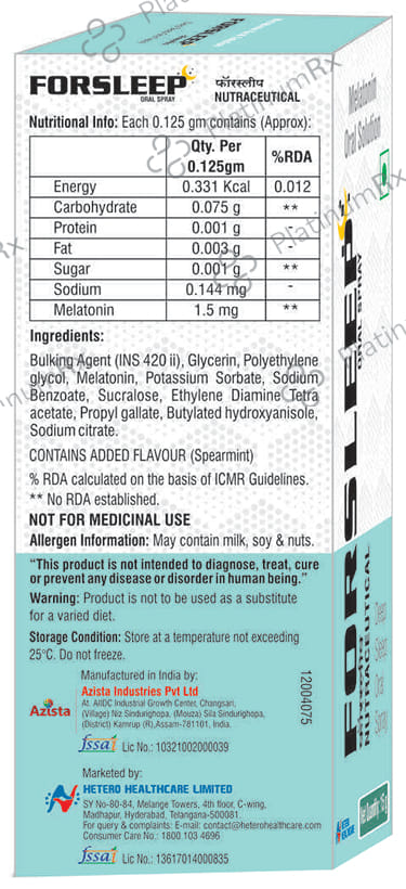 Forsleep Oral Spray 15gm