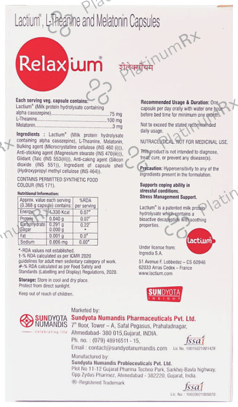 Relaxium Lactium Capsule 30 Capsule