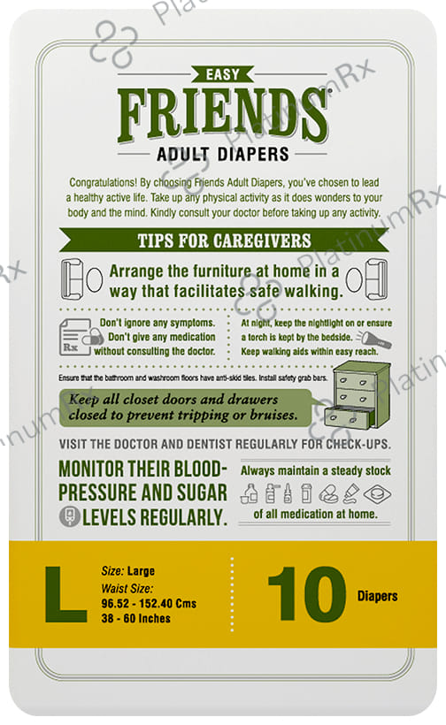 Friends Easy Adult Diaper Large 10s