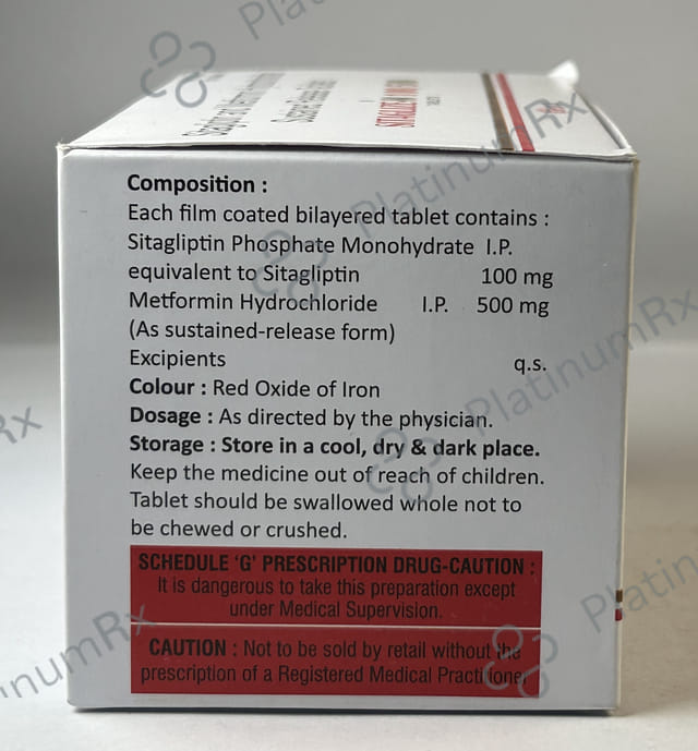 Sitaglize M 100/500mg Tablet SR 10s