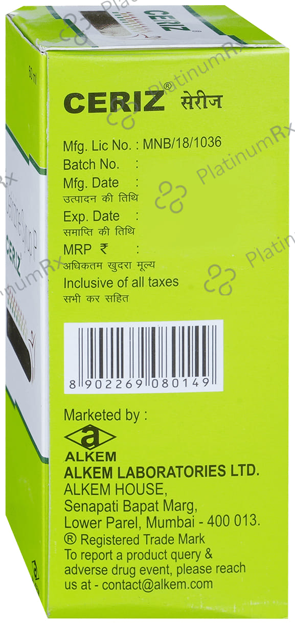 Ceriz 5mg Syrup 60ml