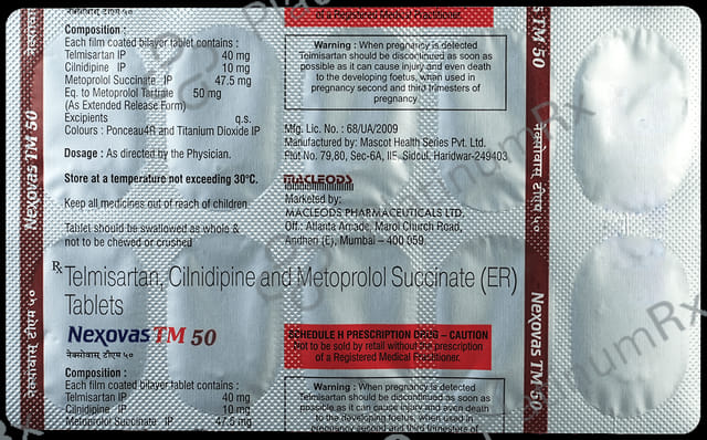 Nexovas TM 10/50/40mg Tablet ER 10s