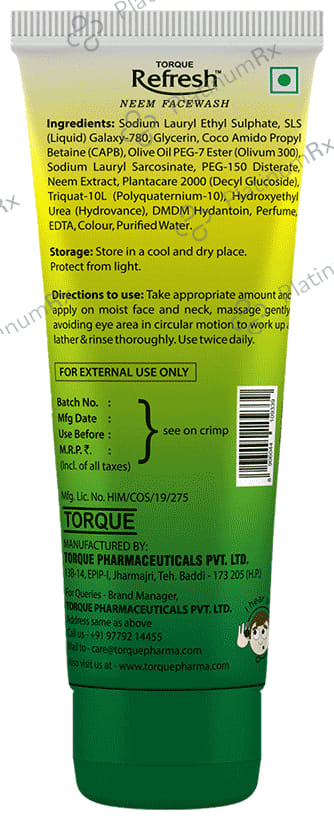 Refresh Neem Face Wash (50ml Each) 6 Tubes