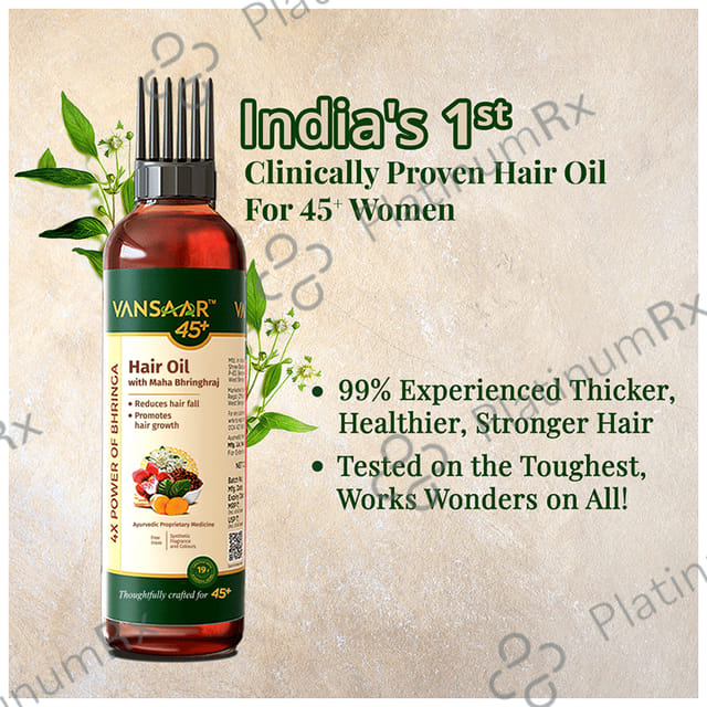 Vansaar Maha Bhringraj Oil 1st Clinically Proven for Hairfall Control 100 ml