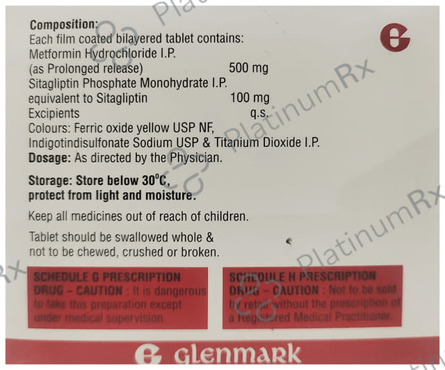 Sitazit M ER 500/100mg Tablet 10s