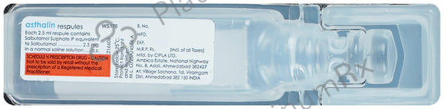 Asthalin 2.5mg Respules 1X2.5ml