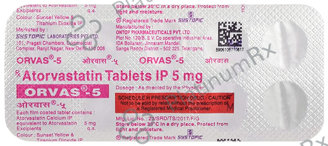Orvas 5mg Tablet 10s