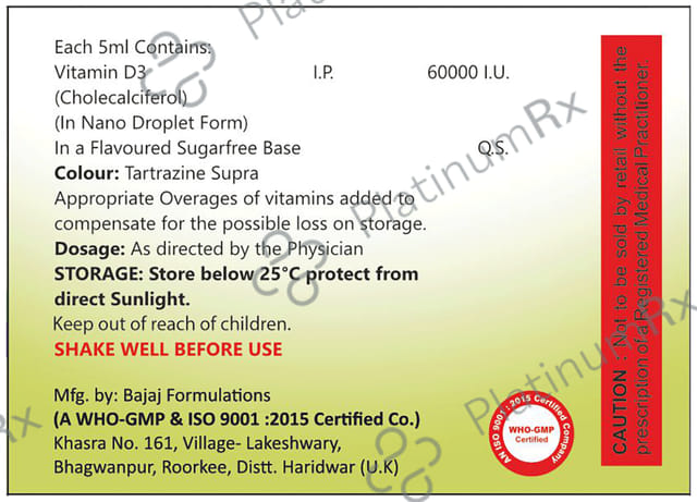 Azcal D3 60000IU Oral Solution 4X5ml