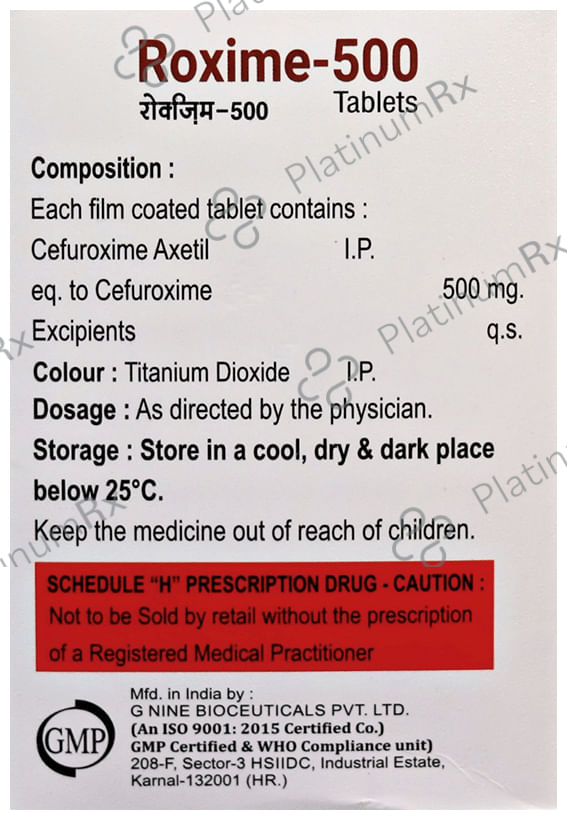 Roxime 500 Tablet